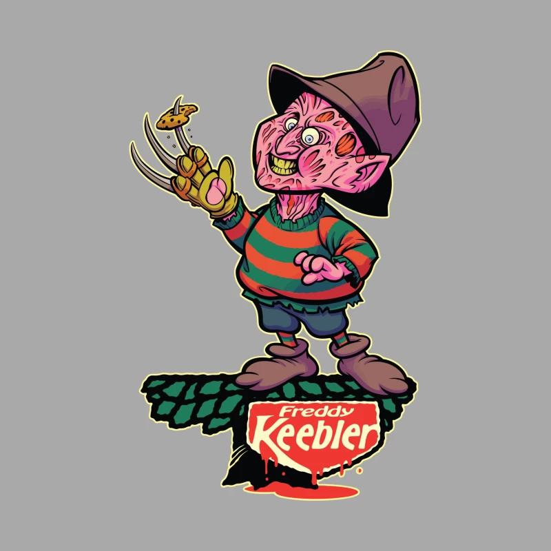 Freddy Keebler: A Whimsical Horror Parody Female Pullover Hoodie