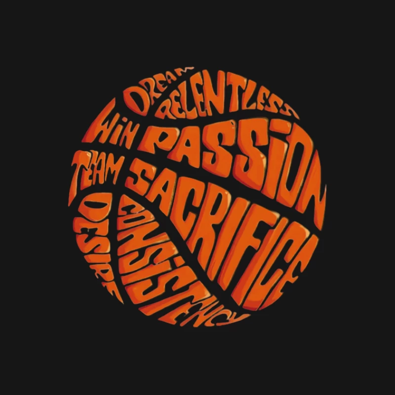 Basketball-Wortwolke mit Motivationsworten Herren T-Shirt