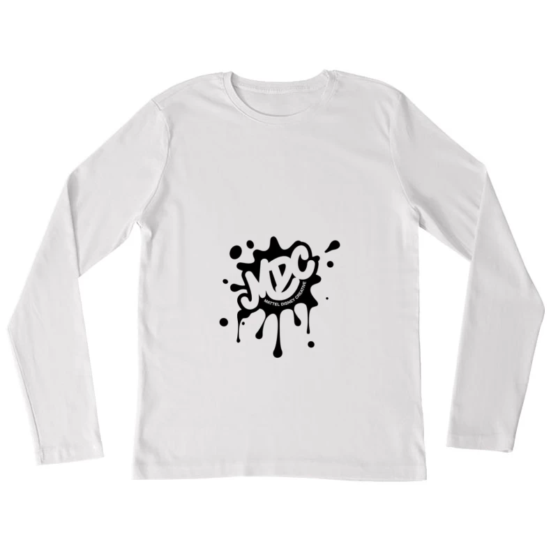 Spritzendes Graffiti-Logo Damen Langarm T-Shirt
