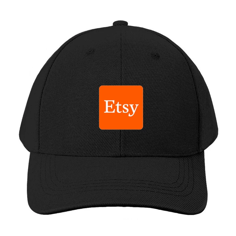 Etsy Official Logo - Orange Square E-commerce Marketplace Icon Baseball Cap