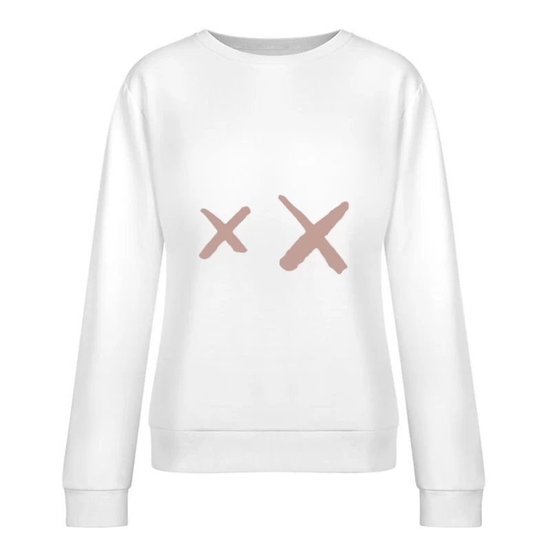 Motif X Gribouillé Femme Sweat-shirt à enfiler