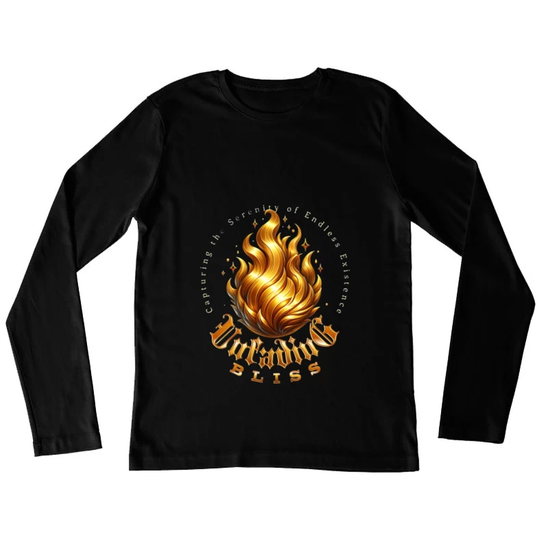 Flammes Dorées de Sérénité Femme Manches Longues T-Shirt