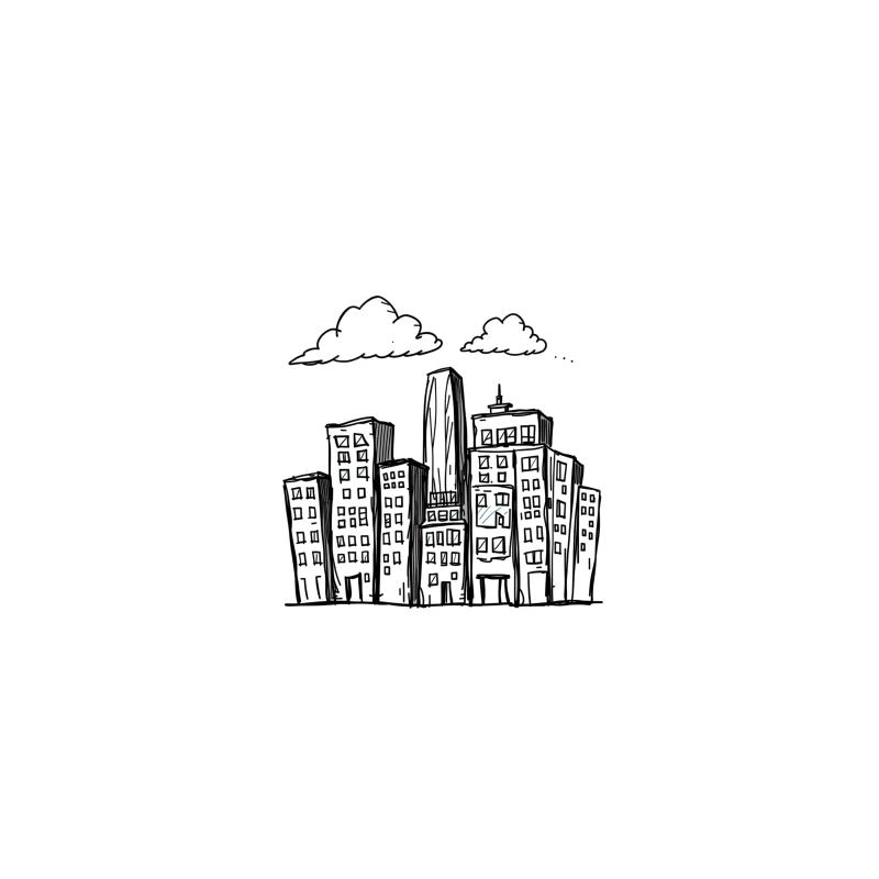 Cityscape at Night Desk Mat