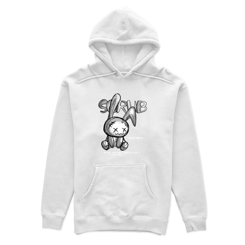 Gruselige Stoffhase Fantasie Damen Pullover Hoodie