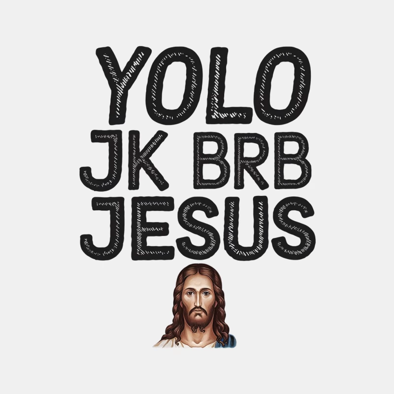 Humorous Religious Typography with Jesus Image Male Tank Top