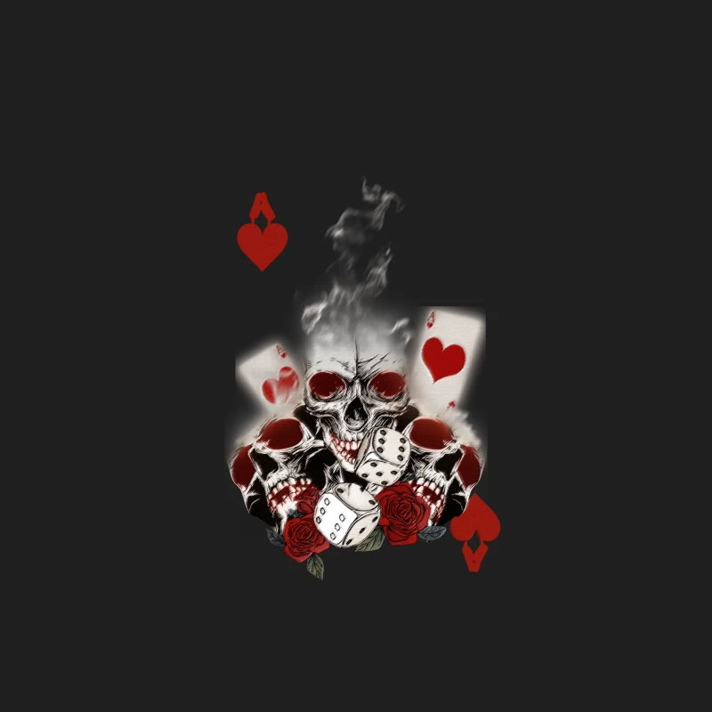 Skelettschädel und Spielkarten Herren Tanktops