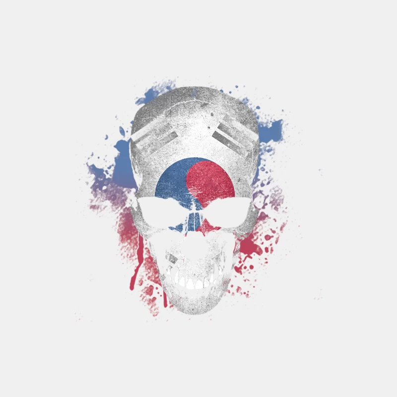 South Korea Flag Skull Male Tank Top