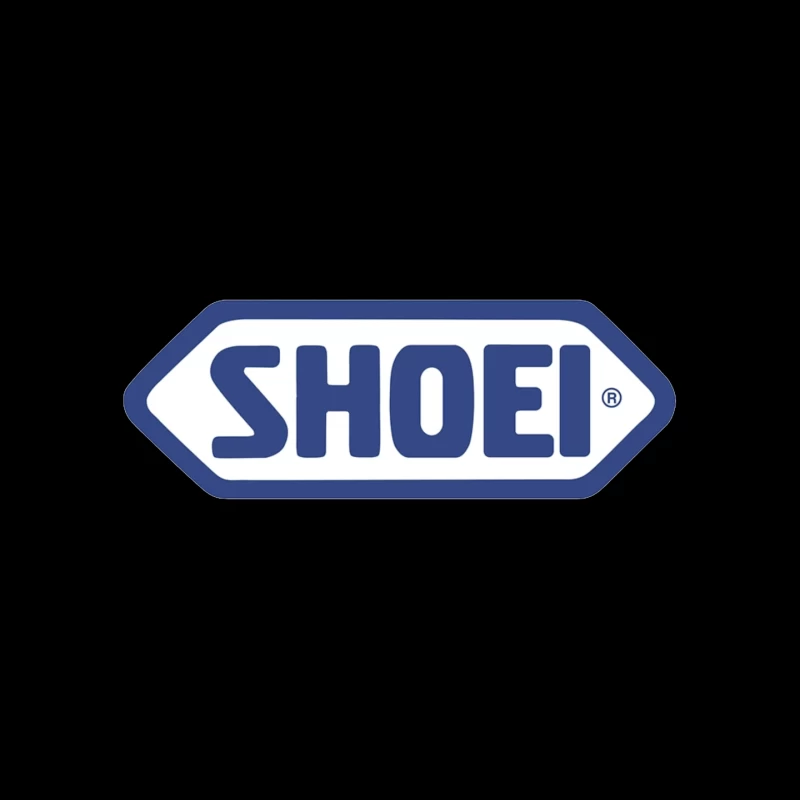 SHOEI Motorcycle Helmet Brand Logo in Blue Mouse Pad