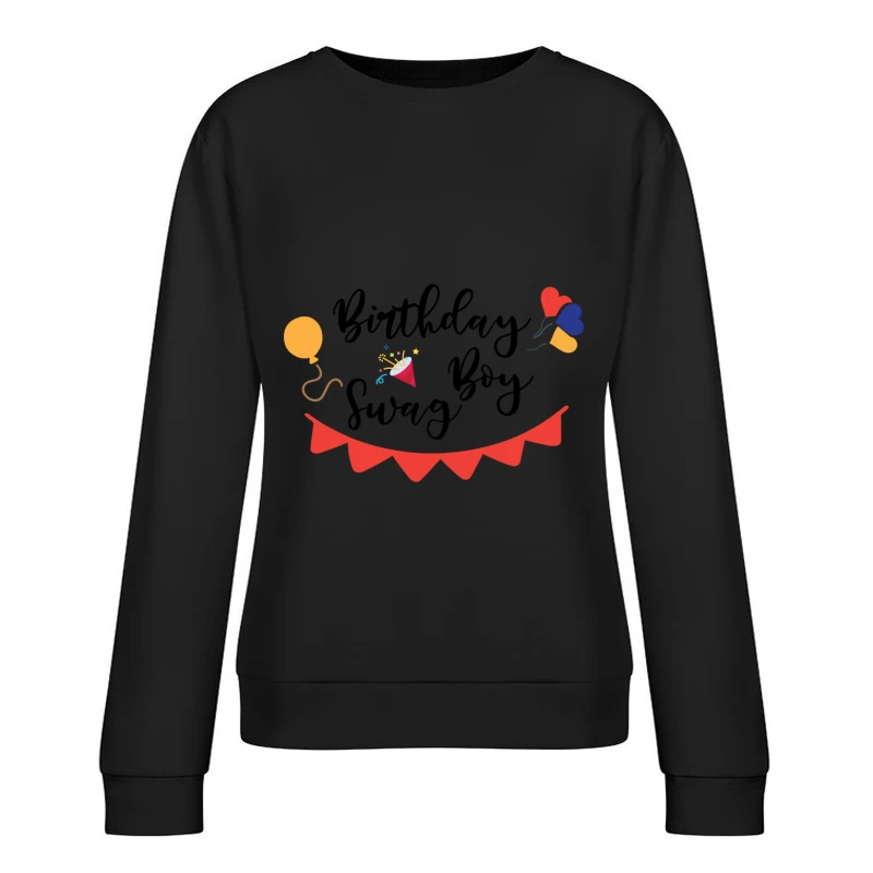 Fête colorée avec ballons et fanions Femme Sweat-shirt à enfiler