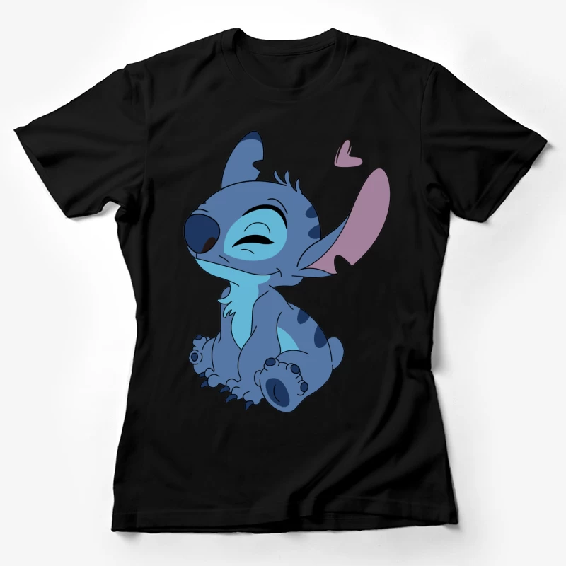 Süßer blauer Alien-Charakter mit Herz Damen T-Shirt