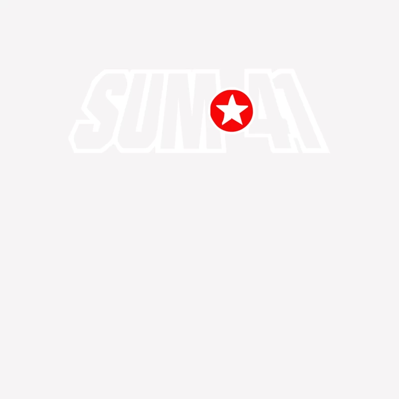 Minimalist Red Circle Star Logo on White Background Female T-Shirt