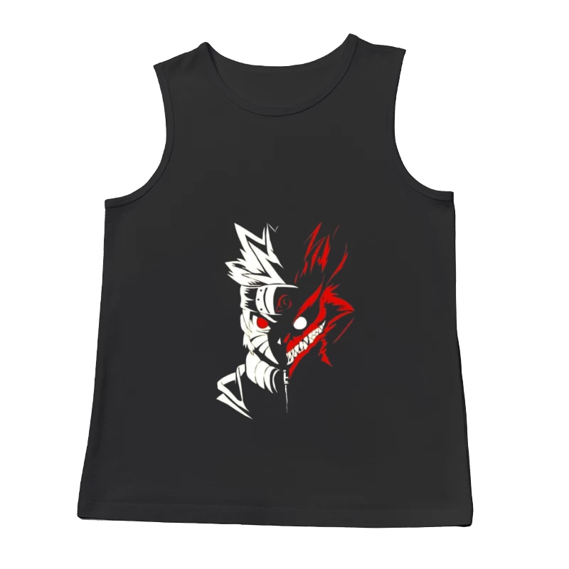 Halb Mensch, halb Dämon Kunstwerk Herren Tanktops