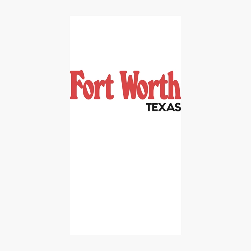 Fort Worth, TX  Retro-Style Typography Design iPhone Case