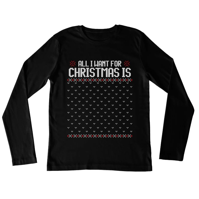 Pull de Noël avec texte humoristique Femme Manches Longues T-Shirt