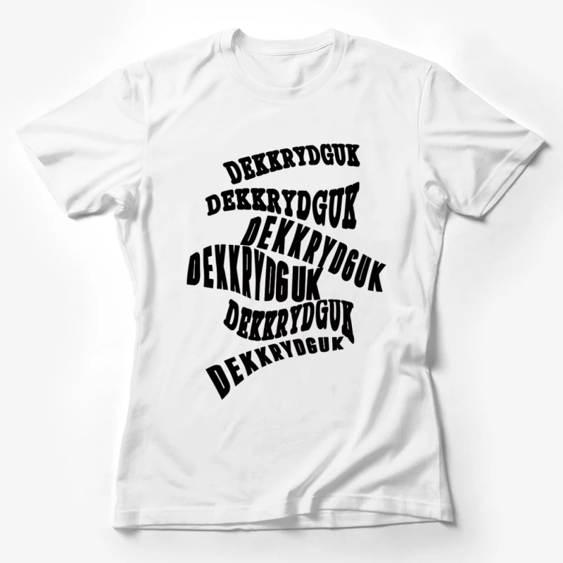 Optischer Effekt mit Schrift Damen T-Shirt