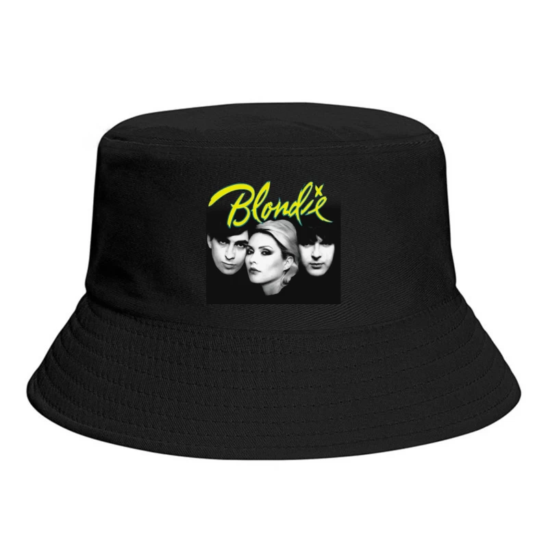 Iconic Black and White Portrait of New Wave Band Blondie Bucket Hat