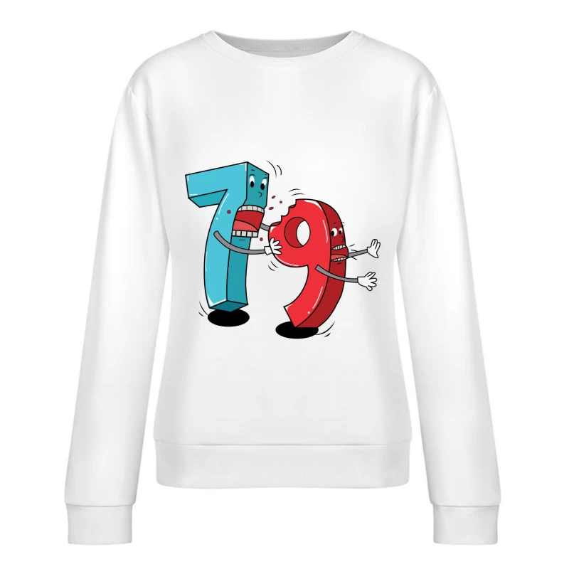Duel de chiffres comiques Femme Sweat-shirt à enfiler
