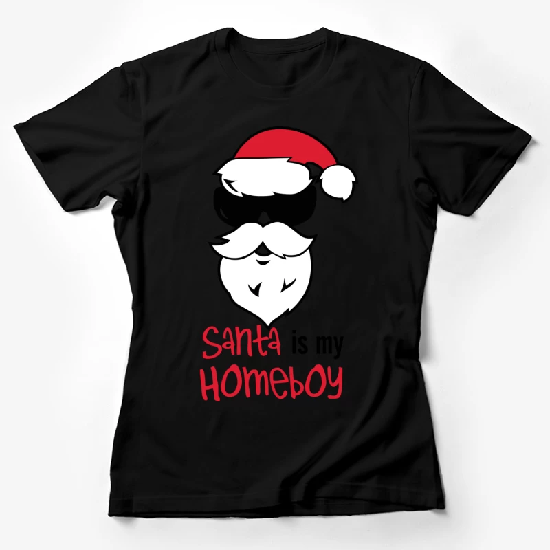 Design amusant de Santa avec lunettes de soleil Femme T-Shirt