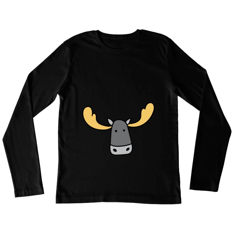 Visage de cerf élaboré Femme Manches Longues T-Shirt