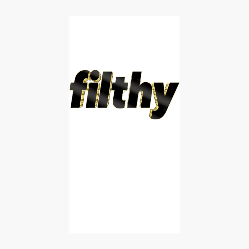 Filthy - Swag Gold Logo Typography iPhone Case
