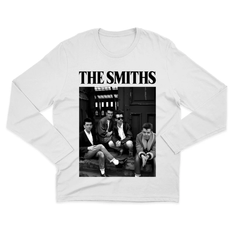 The Smiths: Iconic 1980s British Alternative Rock Band in Black and White Male Long Sleeve T-Shirt