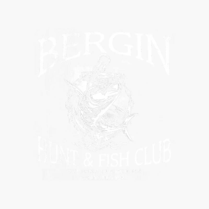 Bergin Hunt and Fish Club, distressed Cotton Tote Bag