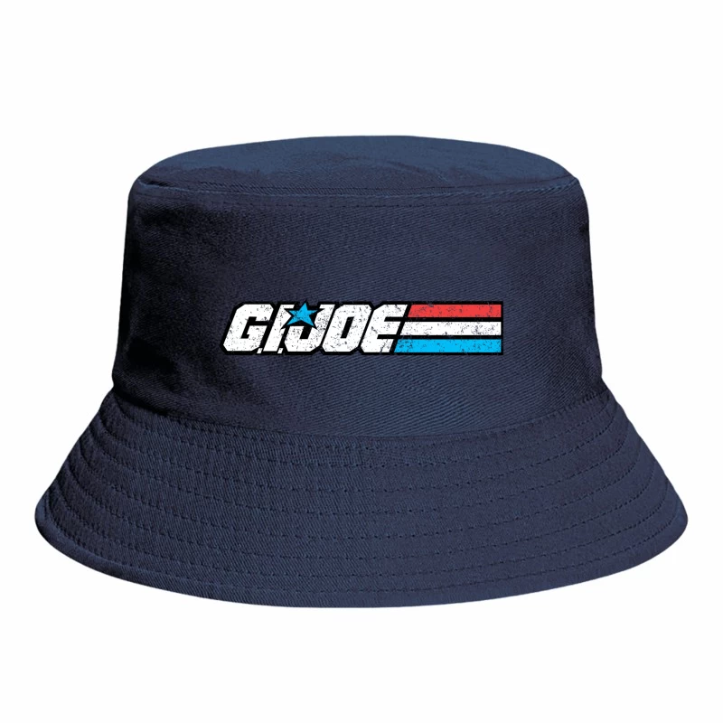 Retro G.I. Joe Logo: Classic Military Action Figure Brand Bucket Hat