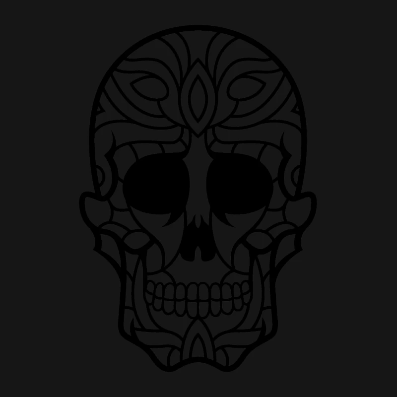 Design de crâne tribal stylisé Femme T-Shirt