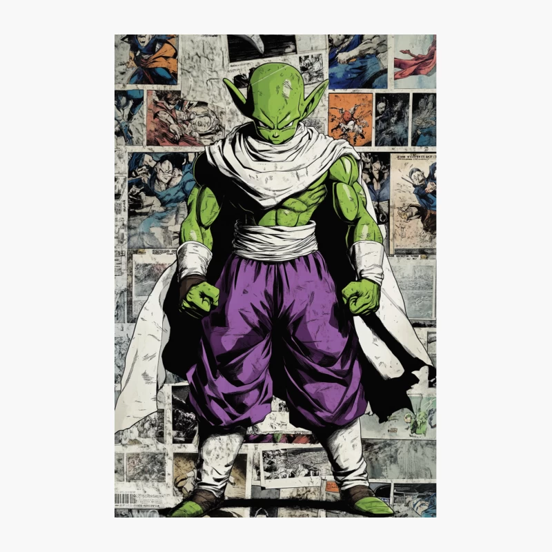 Iconic Piccolo Character from Dragon Ball Z Manga Artwork Cotton Tote Bag