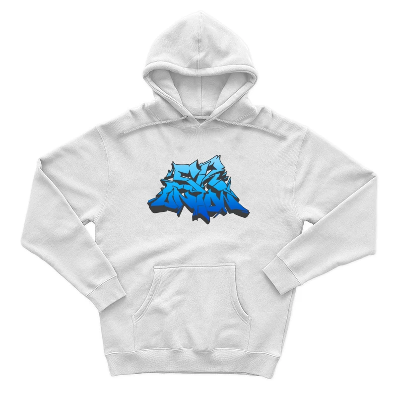 Blaues Graffiti-Design Herren Pullover Hoodie