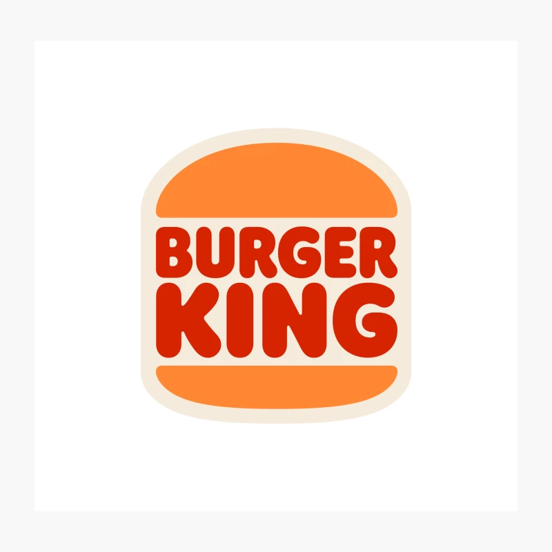 Retro Burger King Logo Throw Pillow
