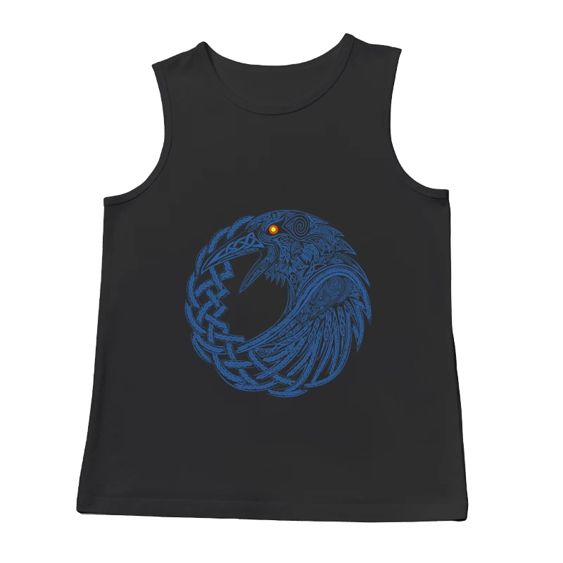 Intricate Celtic Knotwork Raven Illustration Male Tank Top