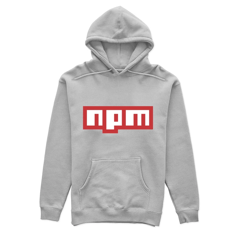 NPM (Node Package Manager) Logo in Red and White Female Pullover Hoodie