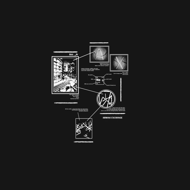Technisches Diagramm mit Markierungen Herren T-Shirt