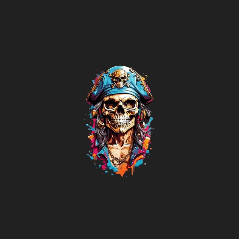 Stylized Pirate Skull Art Bucket Hat