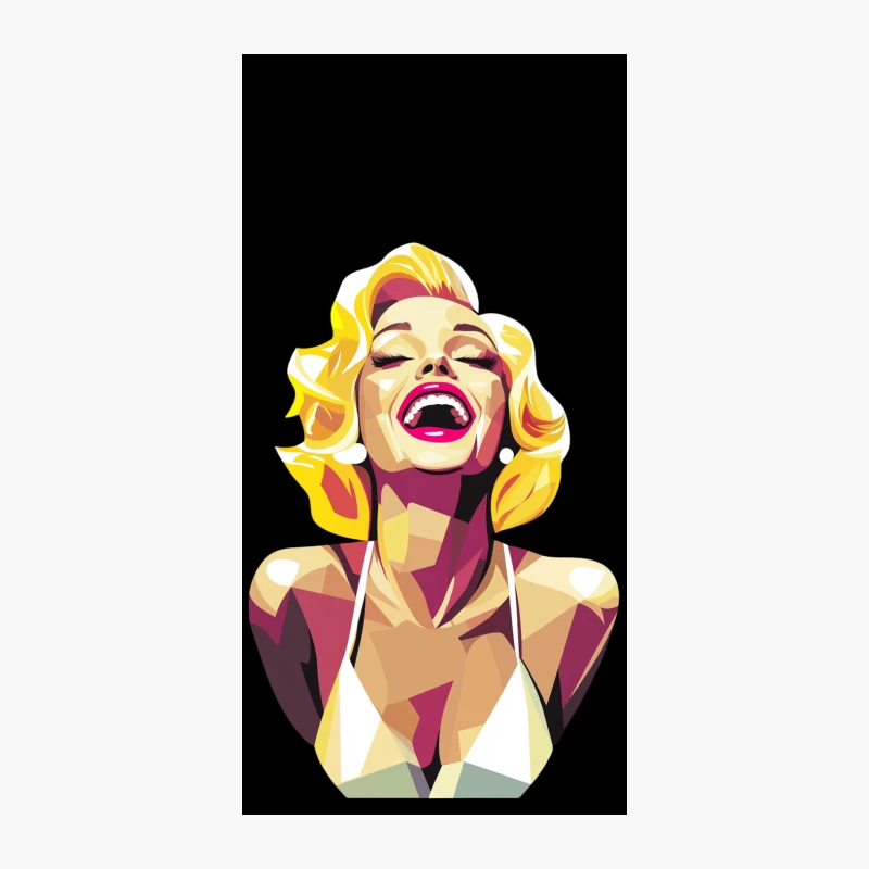 Vibrant Pop Art Portrait of Laughing Blonde in Vintage Style iPhone Case