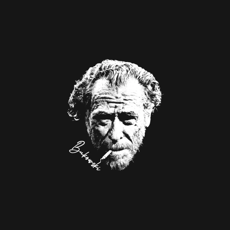 Charles Bukowski  Retro Design Desk Mat