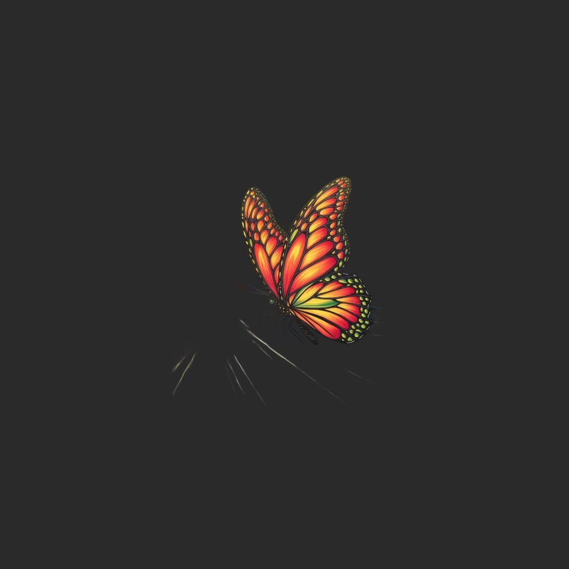 Colorful Monarch Butterfly Illustration: Nature's Winged Beauty Baseball Cap