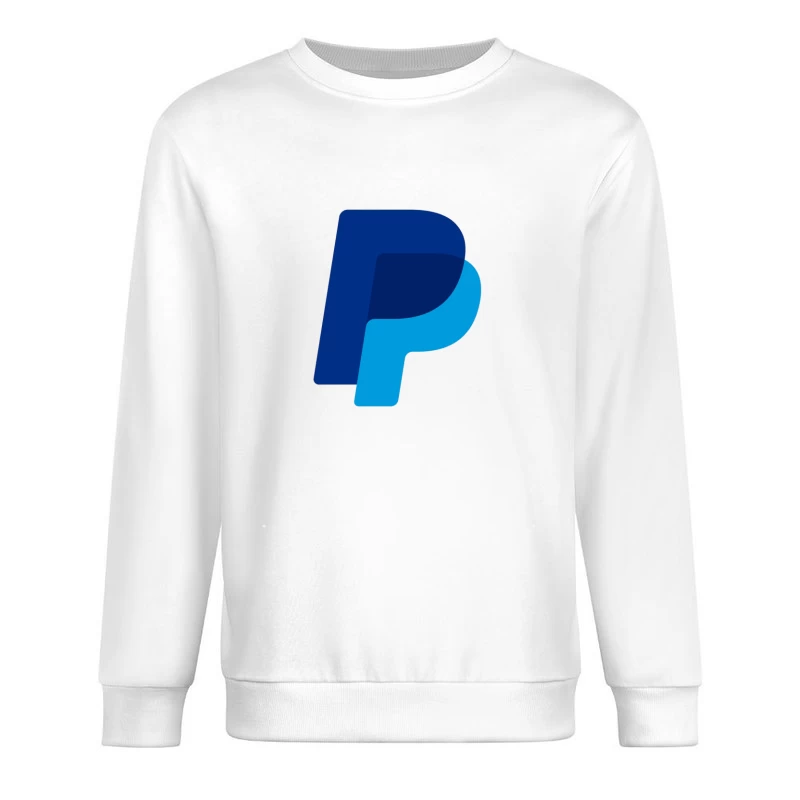 PayPal Double P Logo Design in Blue Shades Male Pullover Sweatshirt