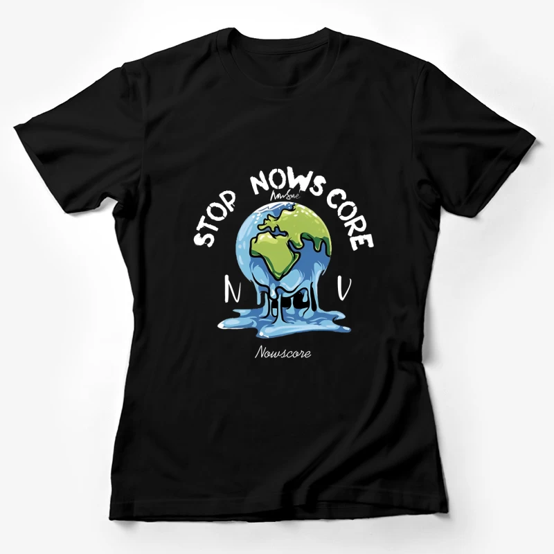 Klimawandel-Schmelzender Globus Design Damen T-Shirt