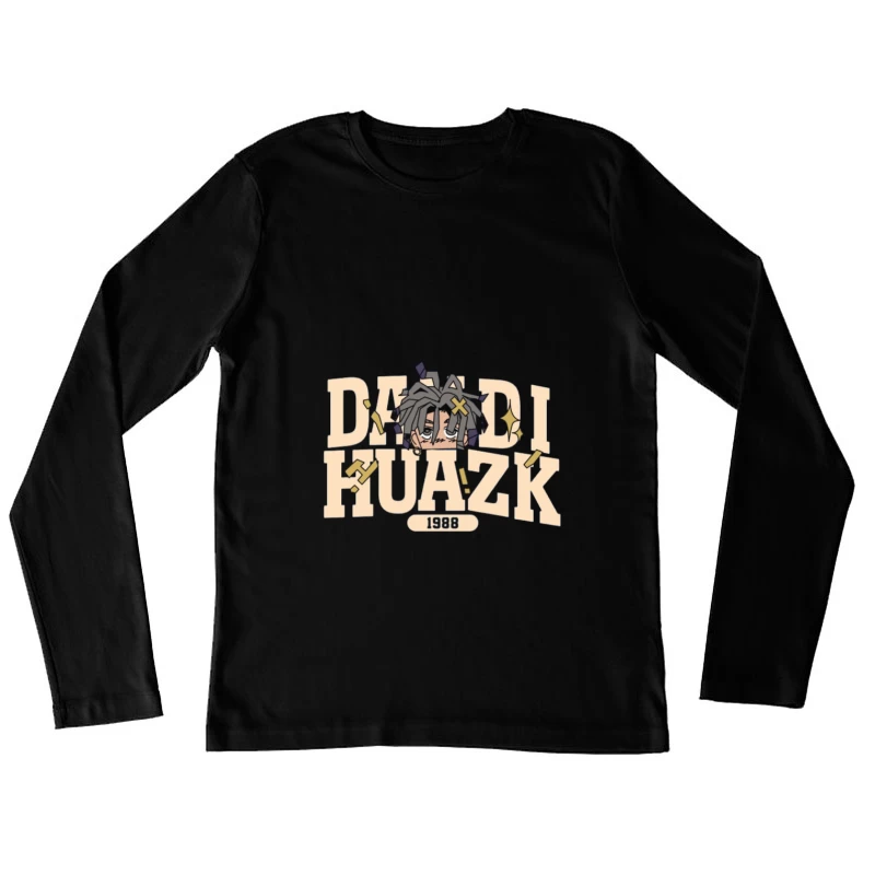 Coole Comic-Grafik Dandi Huazk Damen Langarm T-Shirt