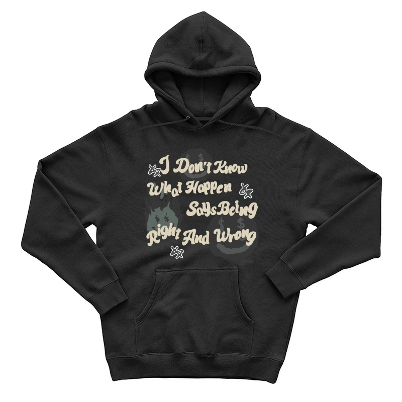 Worte über richtig und falsch Herren Pullover Hoodie