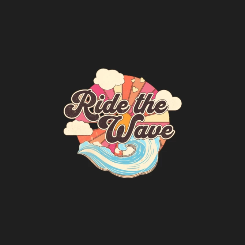 Surfe la Vague: Graphique Vintage avec Couleurs et Nuages Homme Débardeur