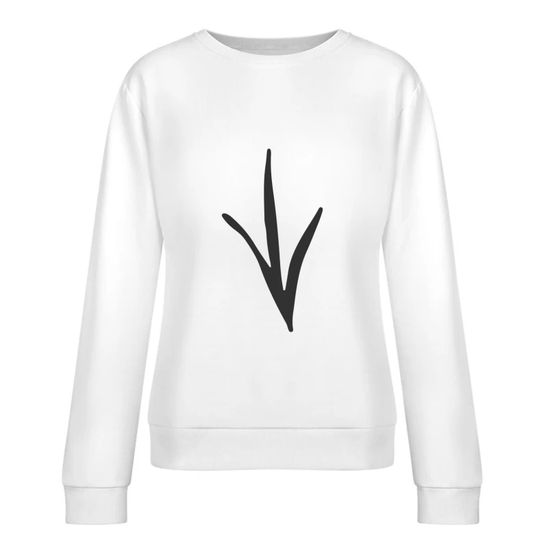 Empreinte d'oiseau minimaliste Femme Sweat-shirt à enfiler