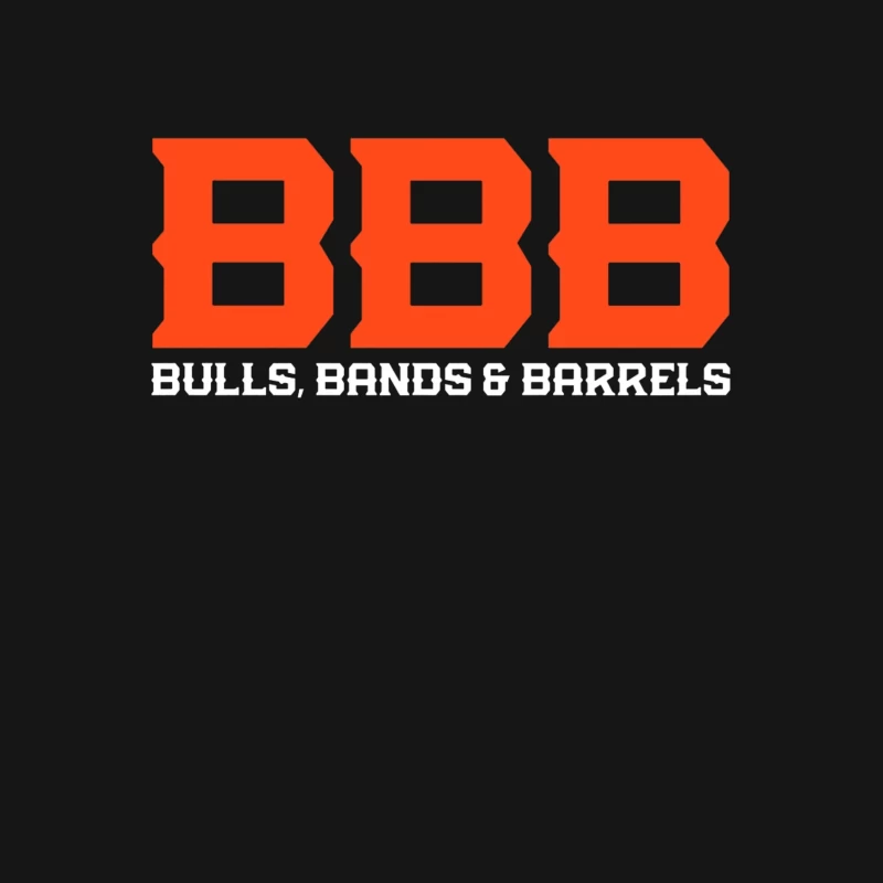 Orange BBB (Bulls Bands & Barrels) Western Event Logo Design Female T-Shirt