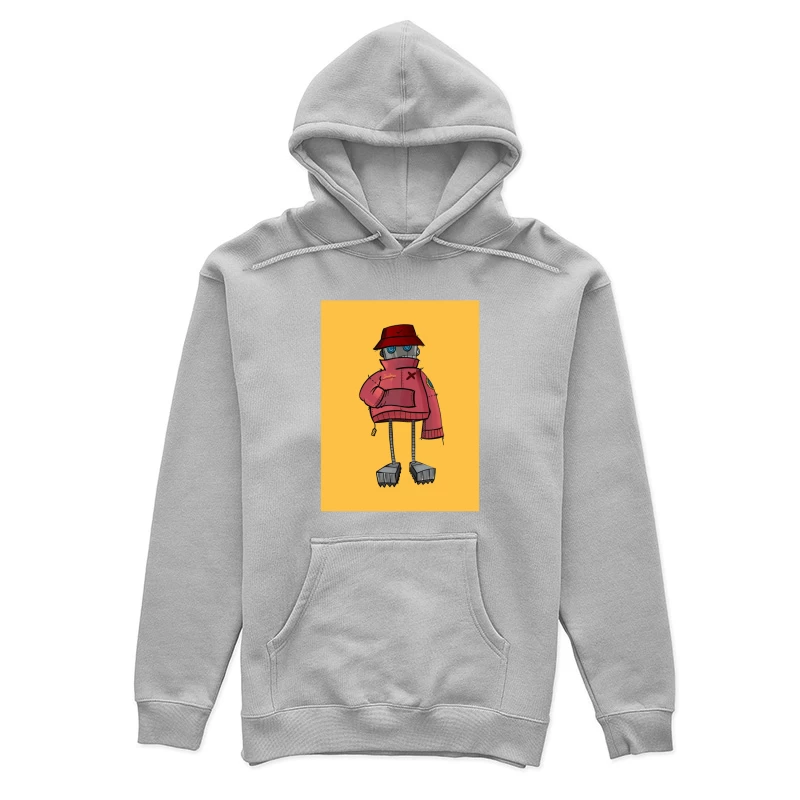 Robokite in Red Hoodie Female Pullover Hoodie