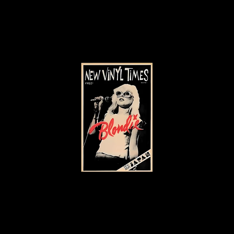 Vintage New Vinyl Times Magazine Cover Featuring Blondie in Black and White iPhone Case