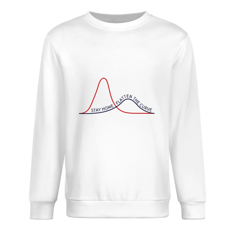 Épidémie: Rester chez soi pour aplatir la courbe Homme Sweat-shirt à enfiler