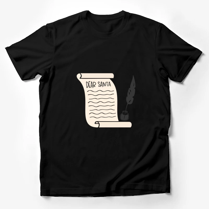 Lettre à Santa avec encre et parchemin Homme T-Shirt