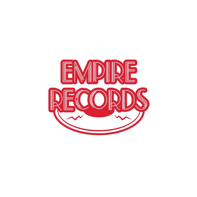 Vintage Empire Records Red Logo Design Desk Mat